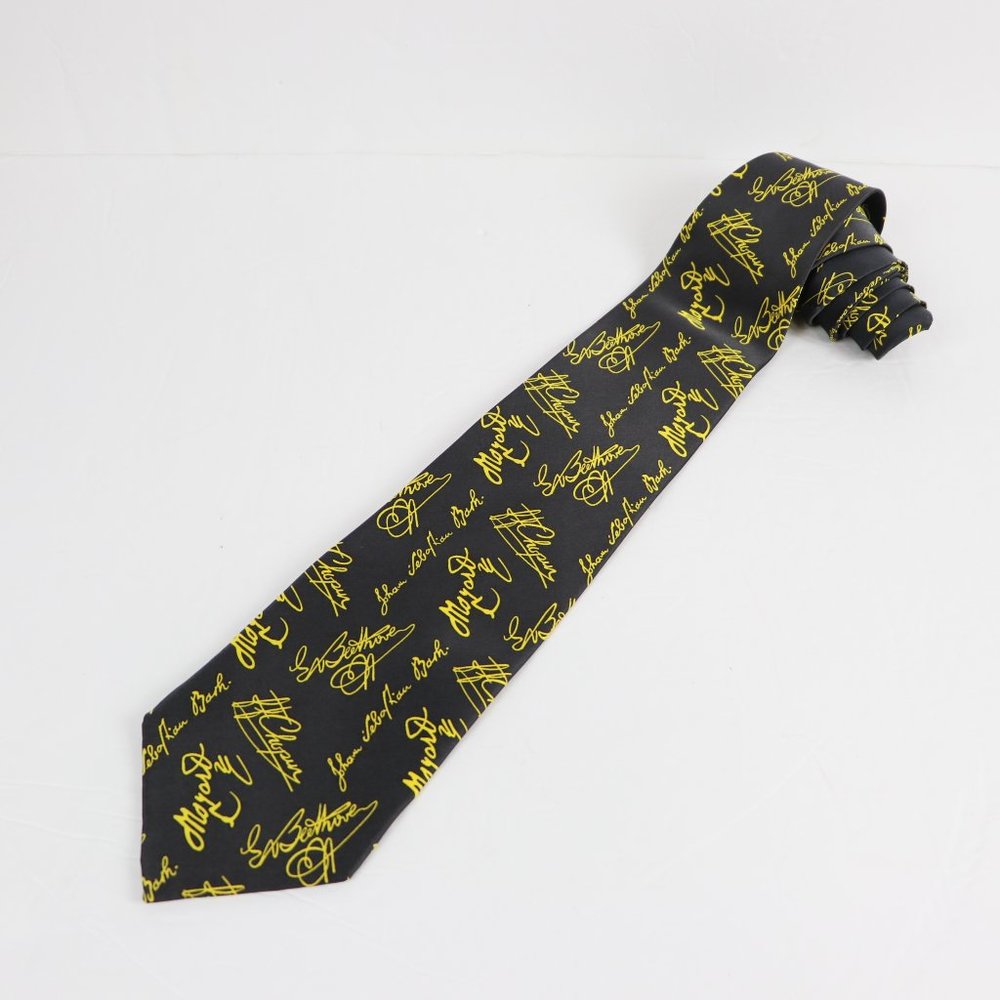 Chesbro Music Co. Men's Beethoven Mozart Bach Chopin Signatures Classical Tie